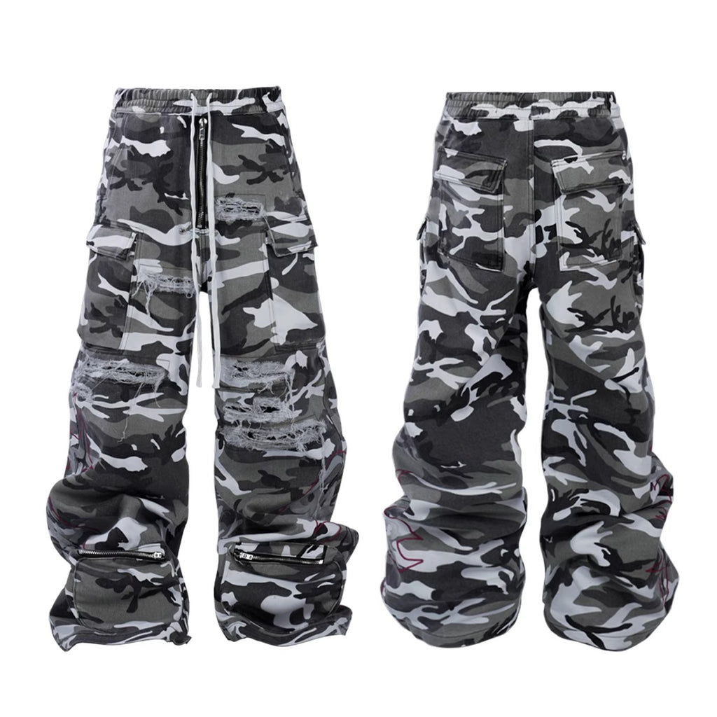 *RYECHASIN *LOVEWAR/TEAR GAS CAMO *CARGO BELLA BOOTLEG