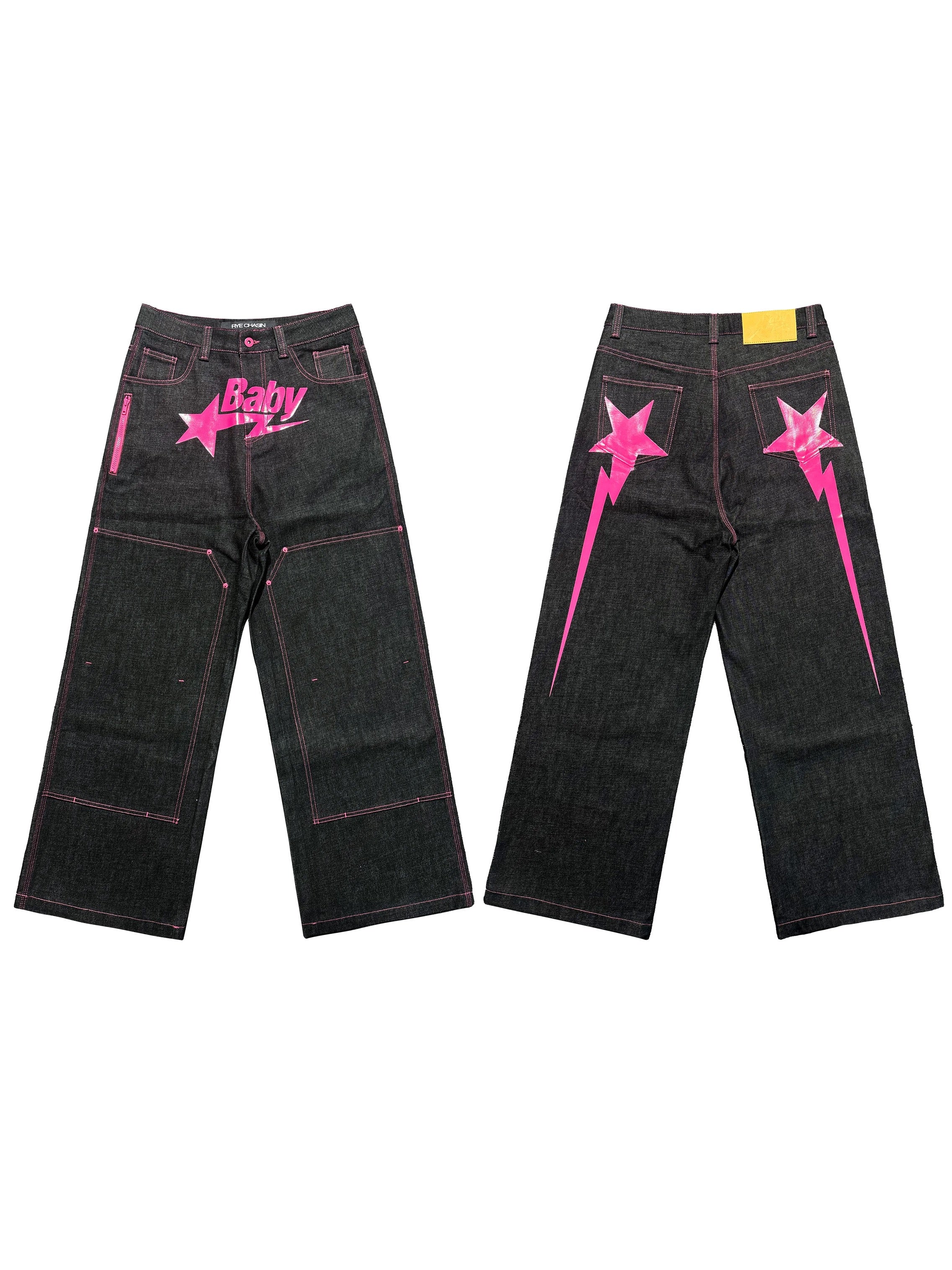 *RYE CHASIN *BabySTA BOOTLEG PANT PINK