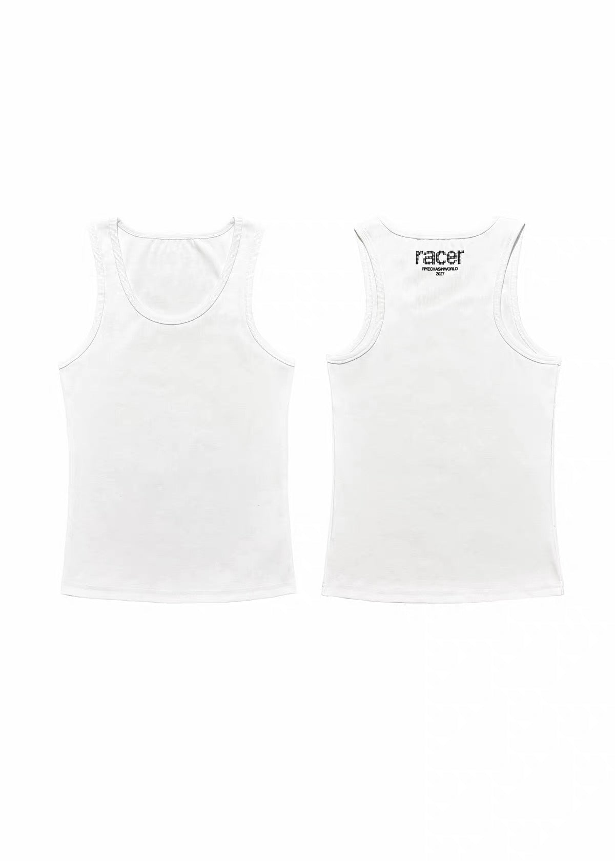 *RYE CHASIN 450G COMBED COTTON RACER RIB TANK TOP