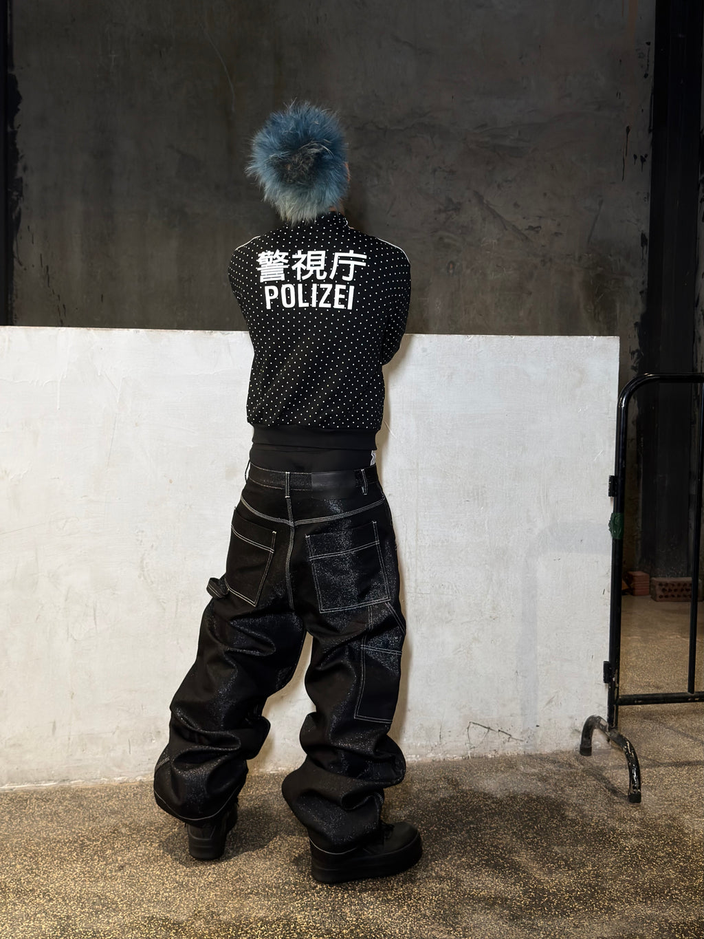 *RYE CHASIN 警視厅POLIZEI DOT Y2K ZIP-UP JACKET