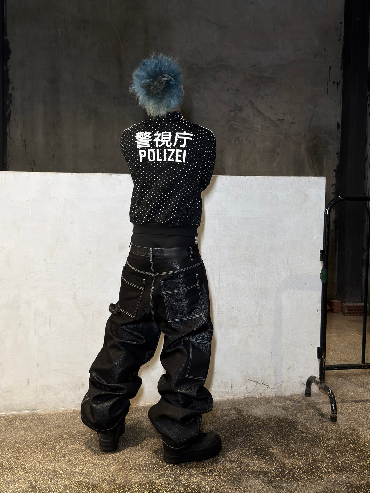 *RYE CHASIN 警視厅POLIZEI DOT Y2K ZIP-UP JACKET