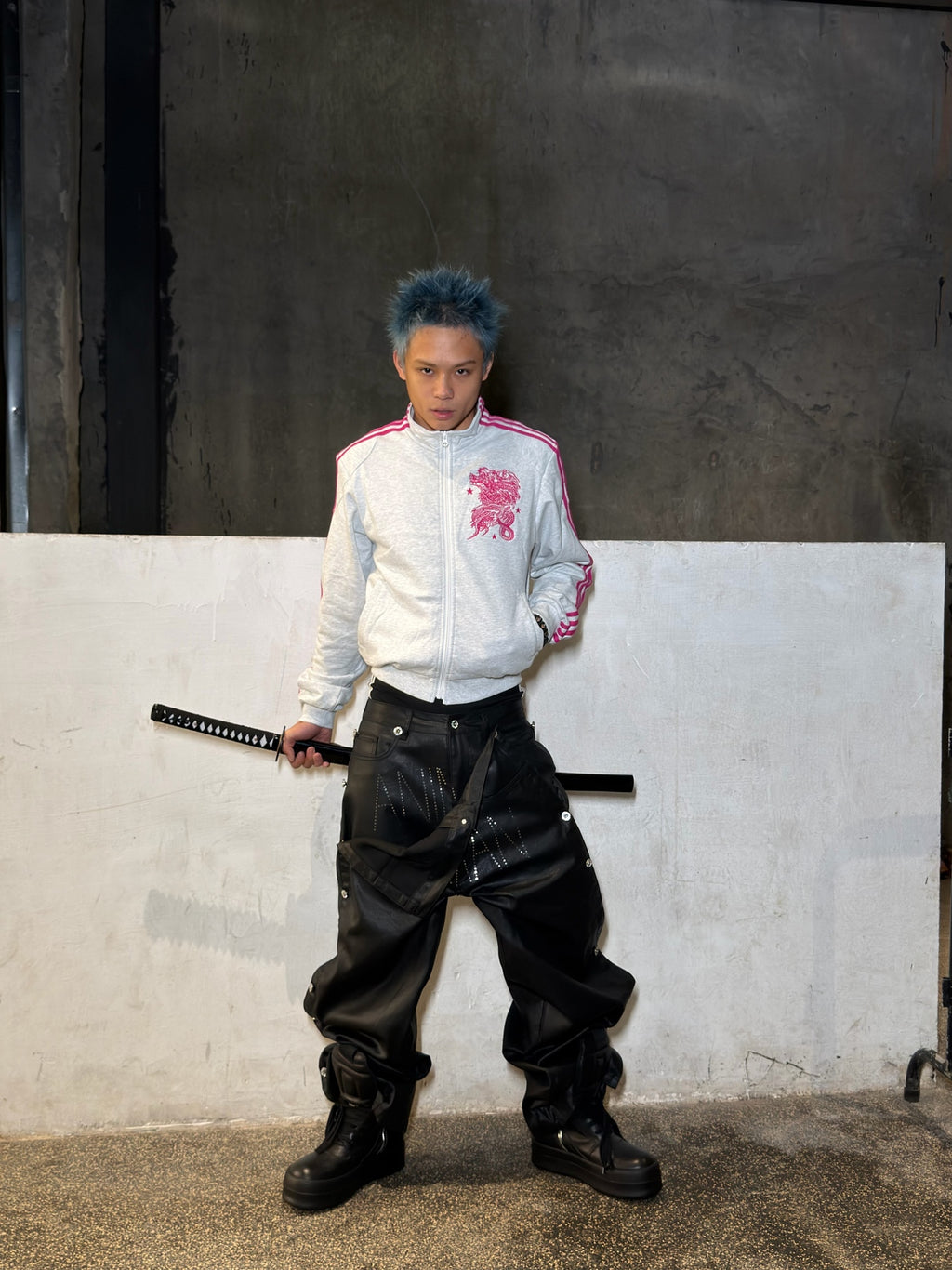 *RYE CHASIN NYFW BOSOZOKU EAST ASIAN YAKUZA EMBROIDERED HOODIE JACKET