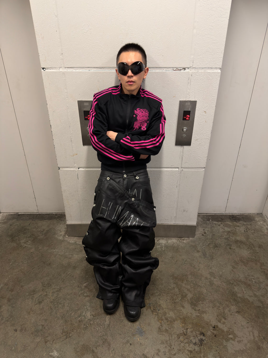 *RYE CHASIN NYFW BOSOZOKU EAST ASIAN YAKUZA EMBROIDERED HOODIE JACKET