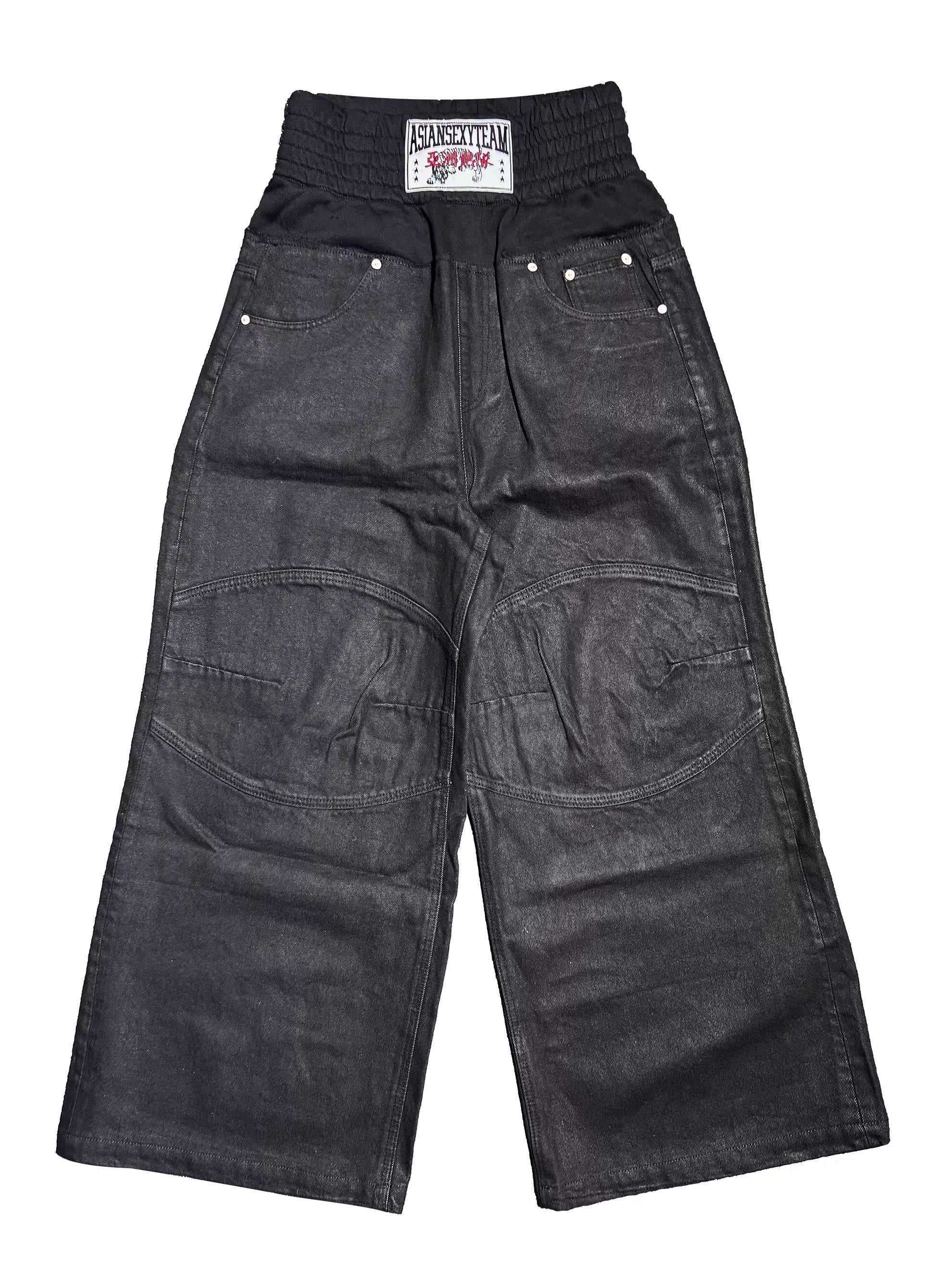 *RYE CHASIN ASIAN SEXY TEAM DOUBLE-UP WAX BAGGY JEAN