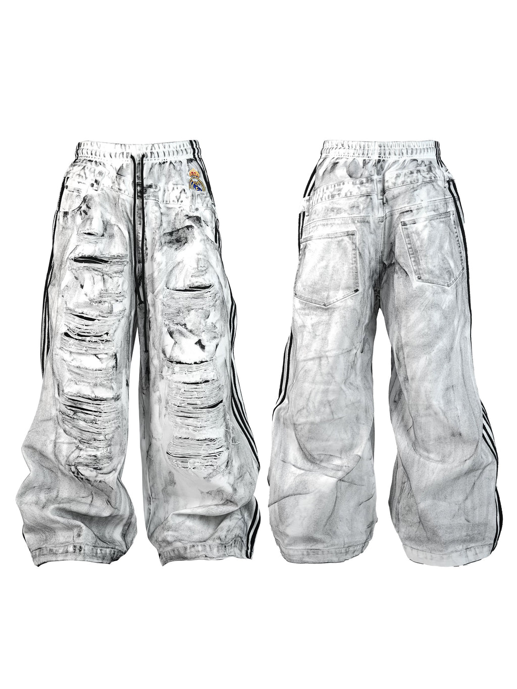 *RYE CHASIN "FOOTBALL PUNKS"! WHITE CANVAS PANTS