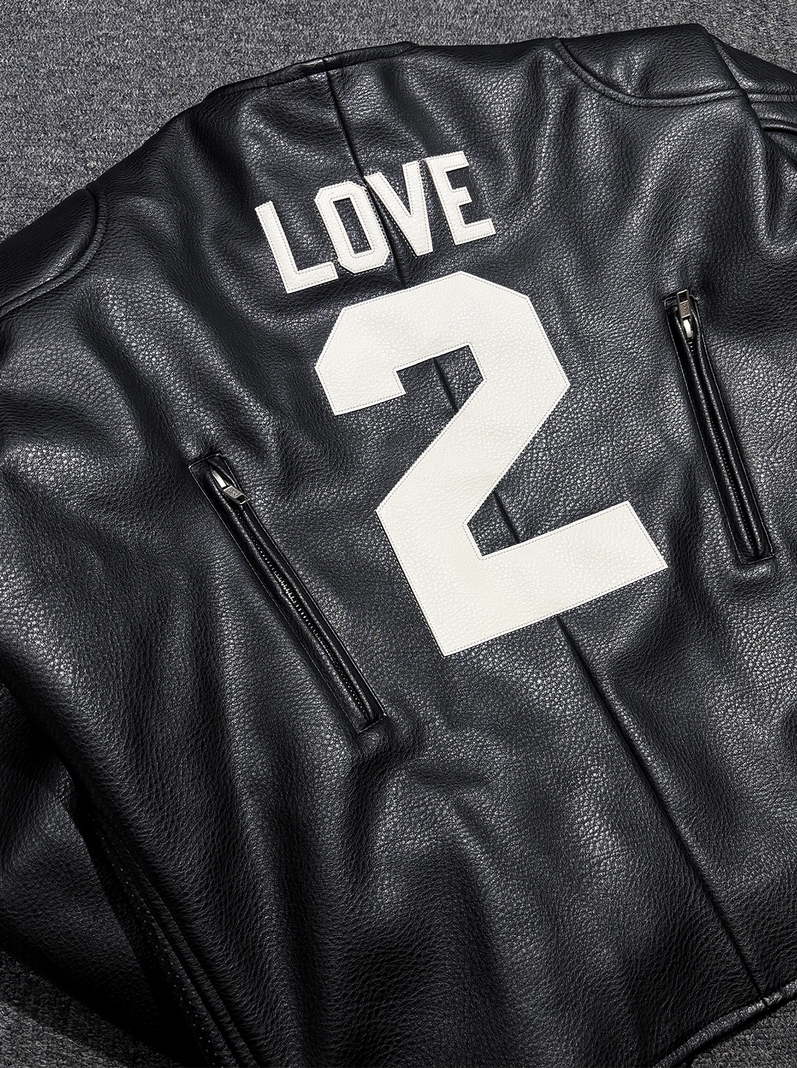 *RYE CHASIN NYFW RUNWAY COLLECTION "愛" ASIAN BOSOZOKU SLIM-FIT LEATHER RACING JACKET