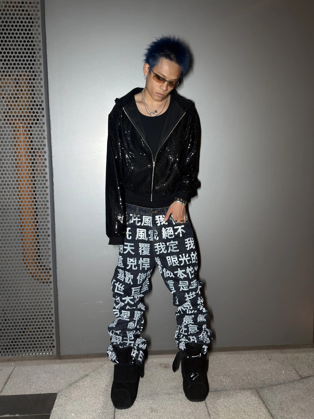 *RYE CHASIN NYFW亂世巨星LYRICS JUNYA BOOTLEG VINTAGE BLUE STRAIGHT-LEG JEANS