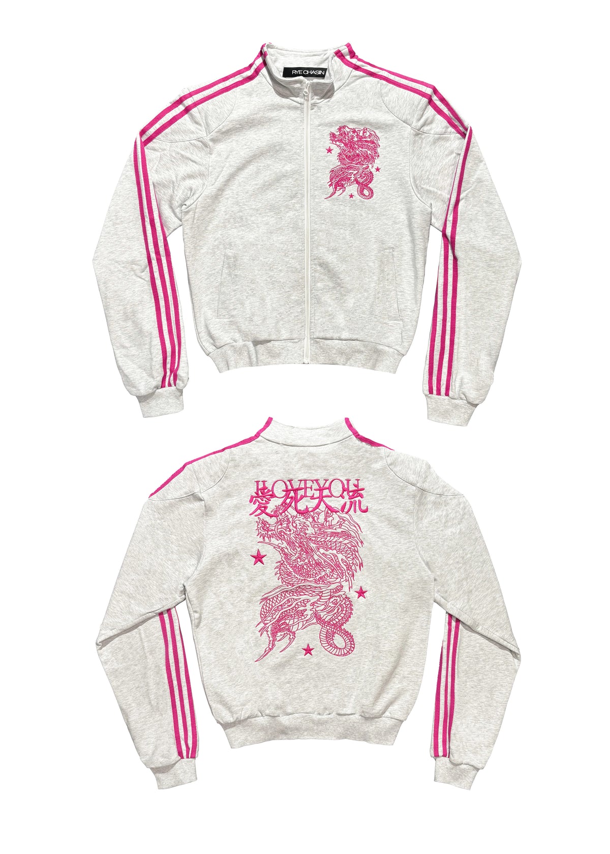 *RYE CHASIN NYFW BOSOZOKU EAST ASIAN YAKUZA EMBROIDERED HOODIE JACKET