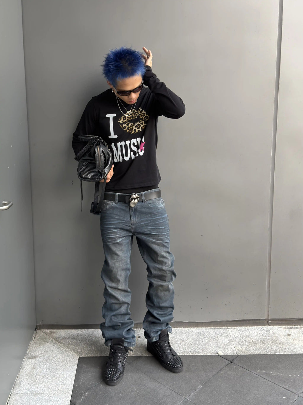 *RYE CHASIN NYFW DIRTY WASH 3D WHISKER SLIM STRAIGHT JEANS