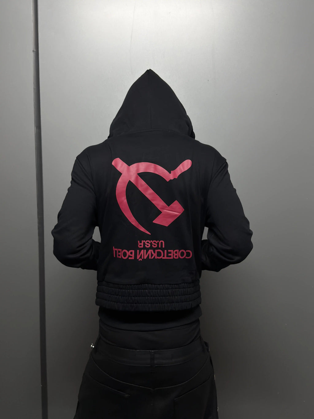 *RYE CHASIN REPUBLIC BOXER SOVIET DECONSTRUCTED SLIM-FIT ZIP-UP HOODIE