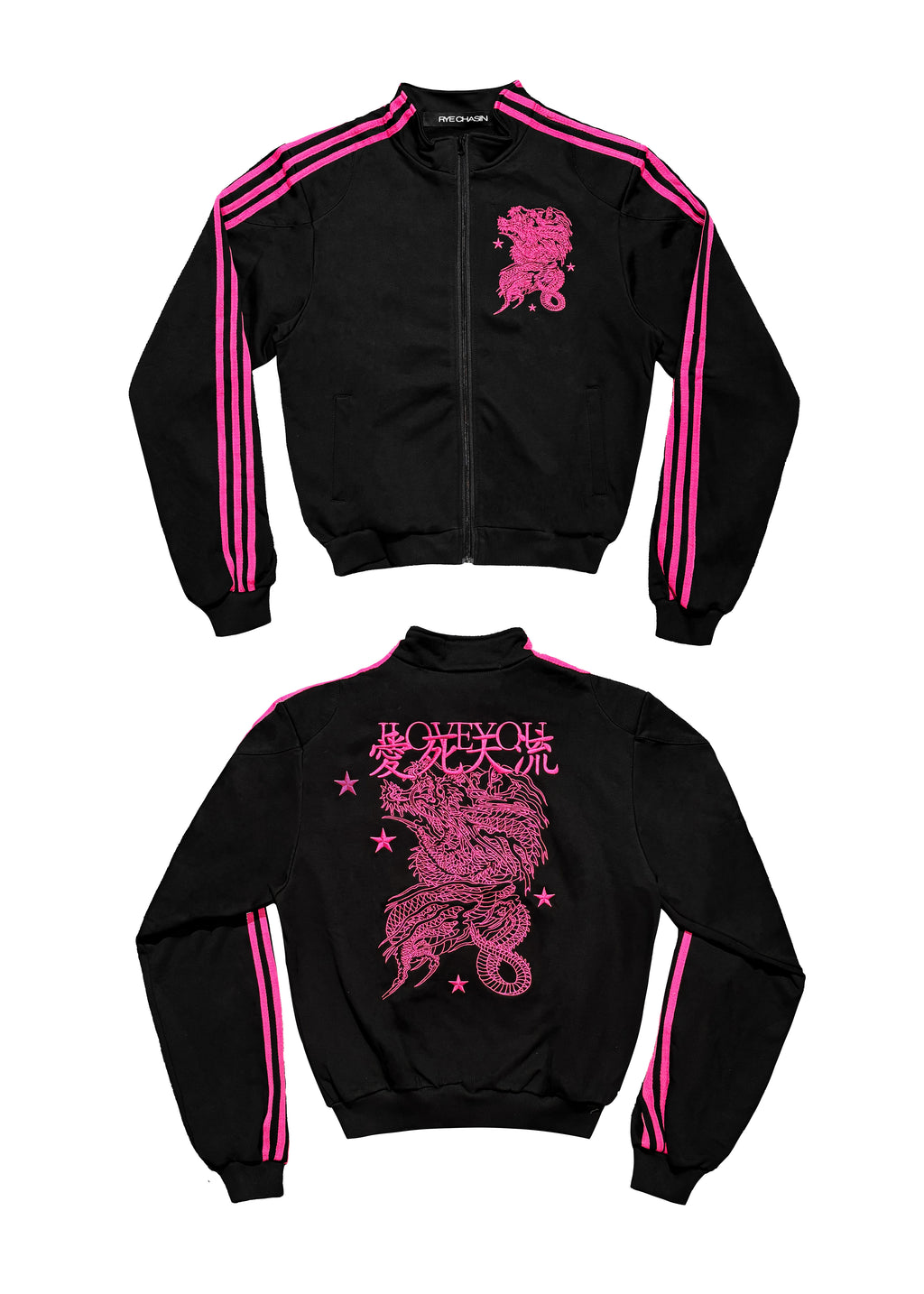 *RYE CHASIN NYFW BOSOZOKU EAST ASIAN YAKUZA EMBROIDERED HOODIE JACKET