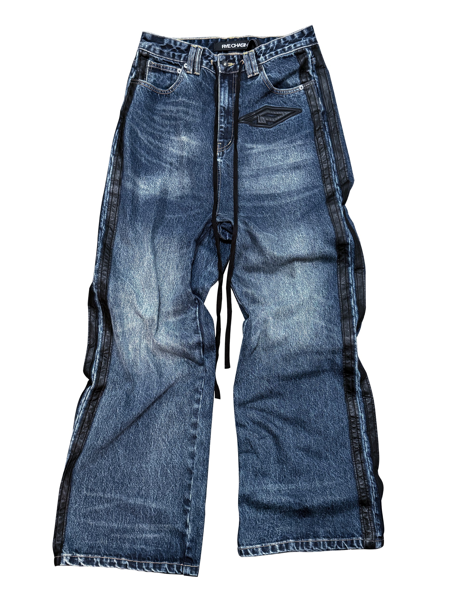 *RYECHASIN *UmbroRemake *Y2K Retro Stripe Straight-Leg Jean