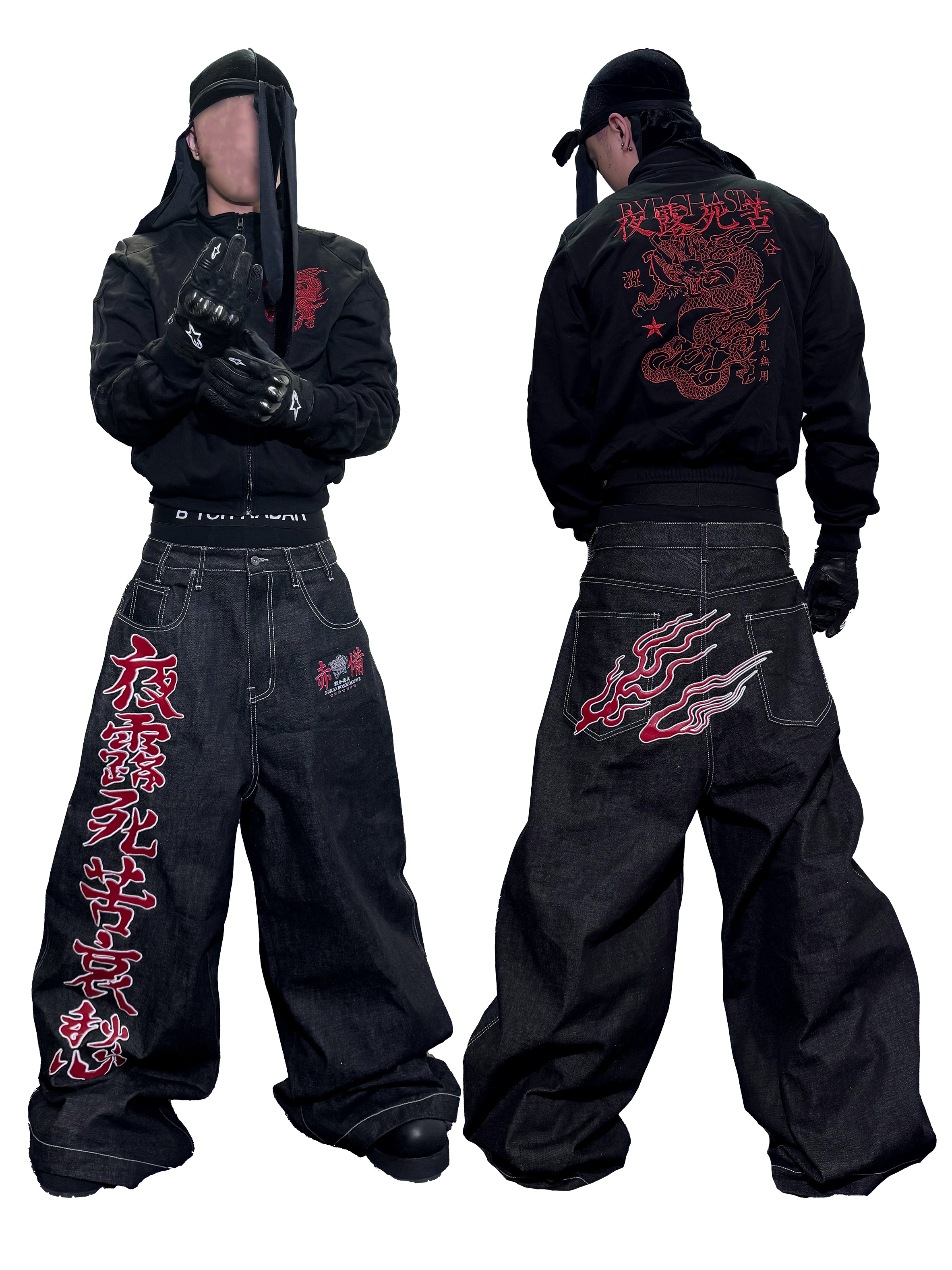 パンツ CROSS PATCH ART BAGGY DENIM / RYE CHASIN RYE CHASIN | Cross Patch Art Baggy Denim クロスパッチ バギー