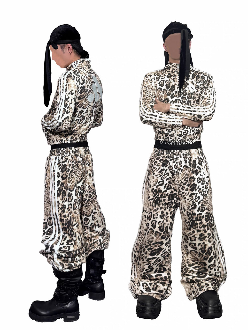 *RYE CHASIN *Leopard Print Sports Pants