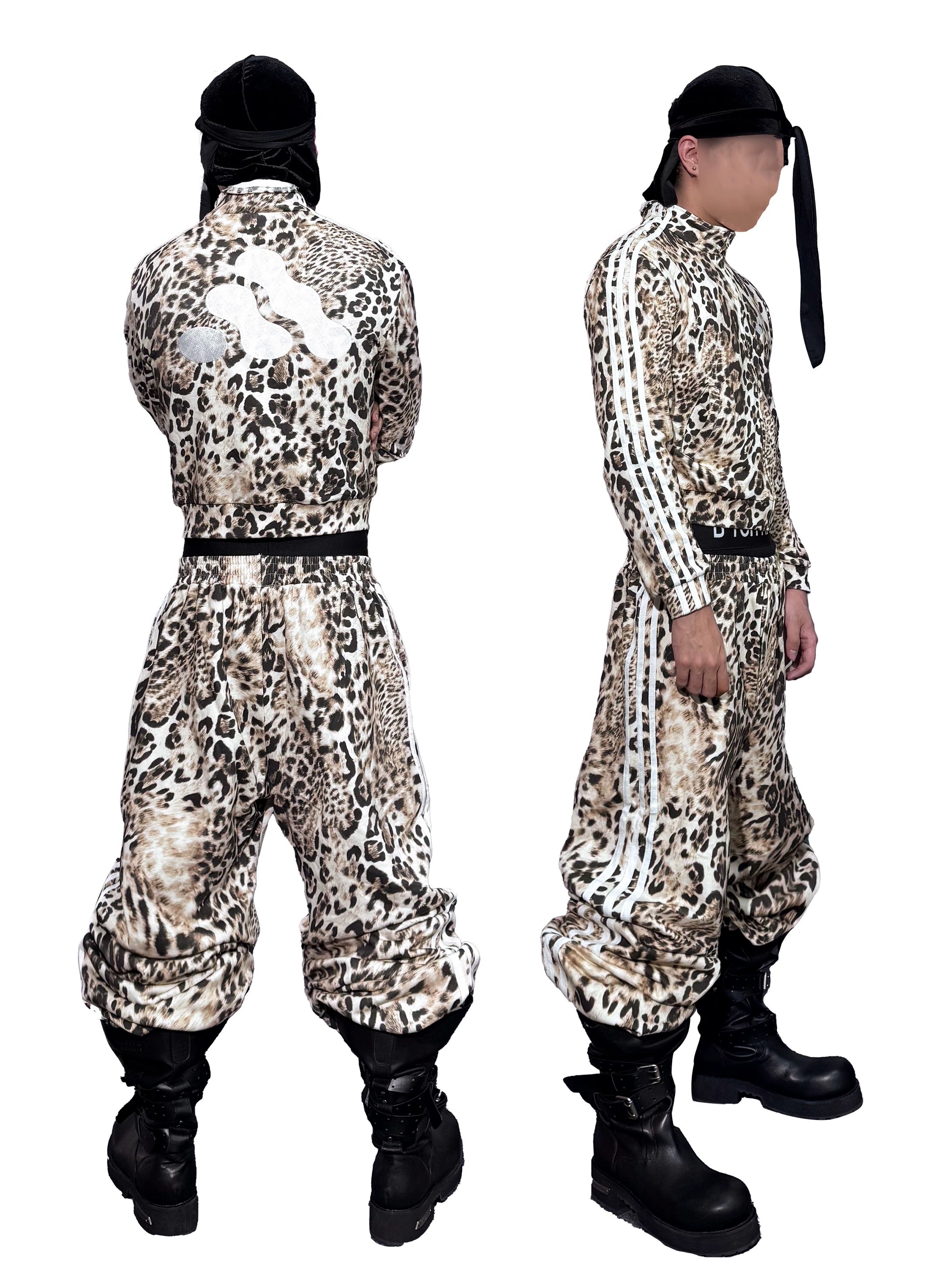 *RYE CHASIN *Leopard Print Sports Pants