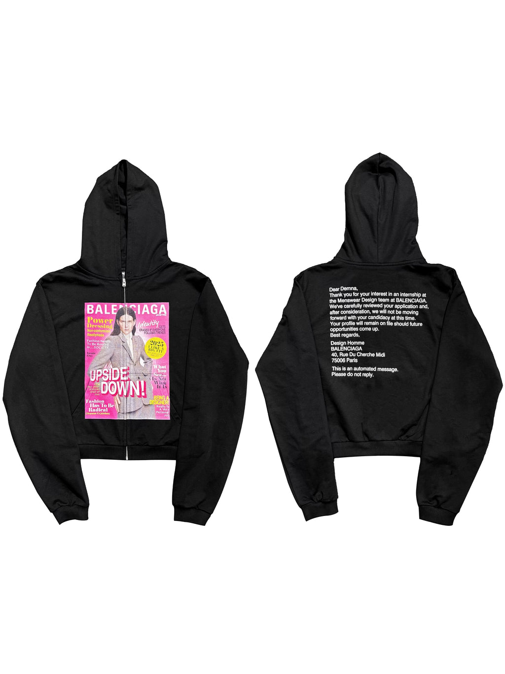 *RYECHASIN *A Salute to Demna* Bootleg Hoodie