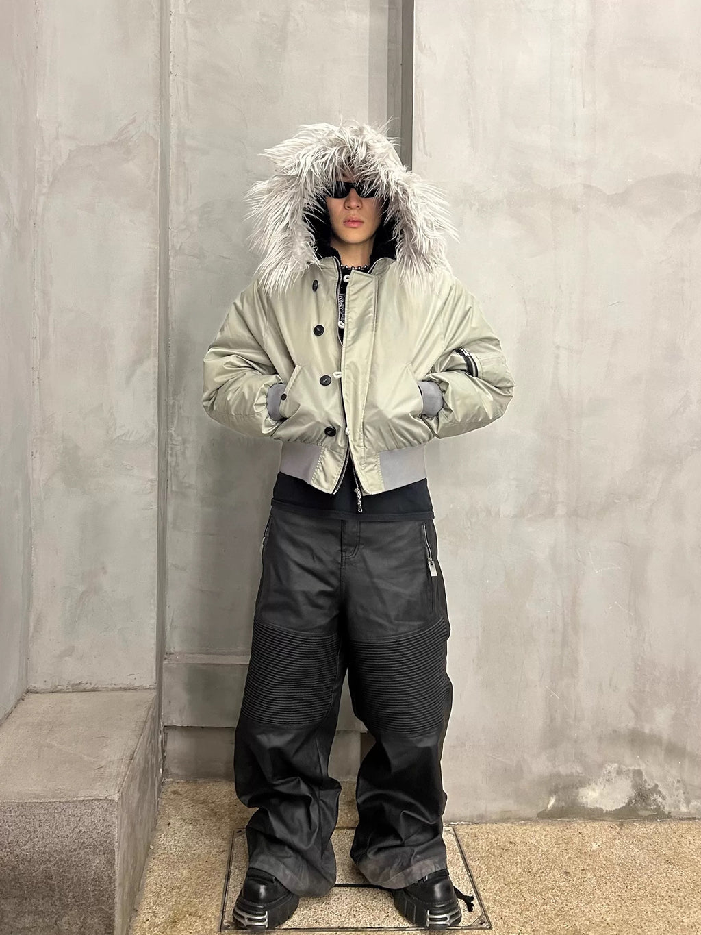 RYECHASIN *EU* APHEX TWIN N2B JACKET/SILVERY GREY