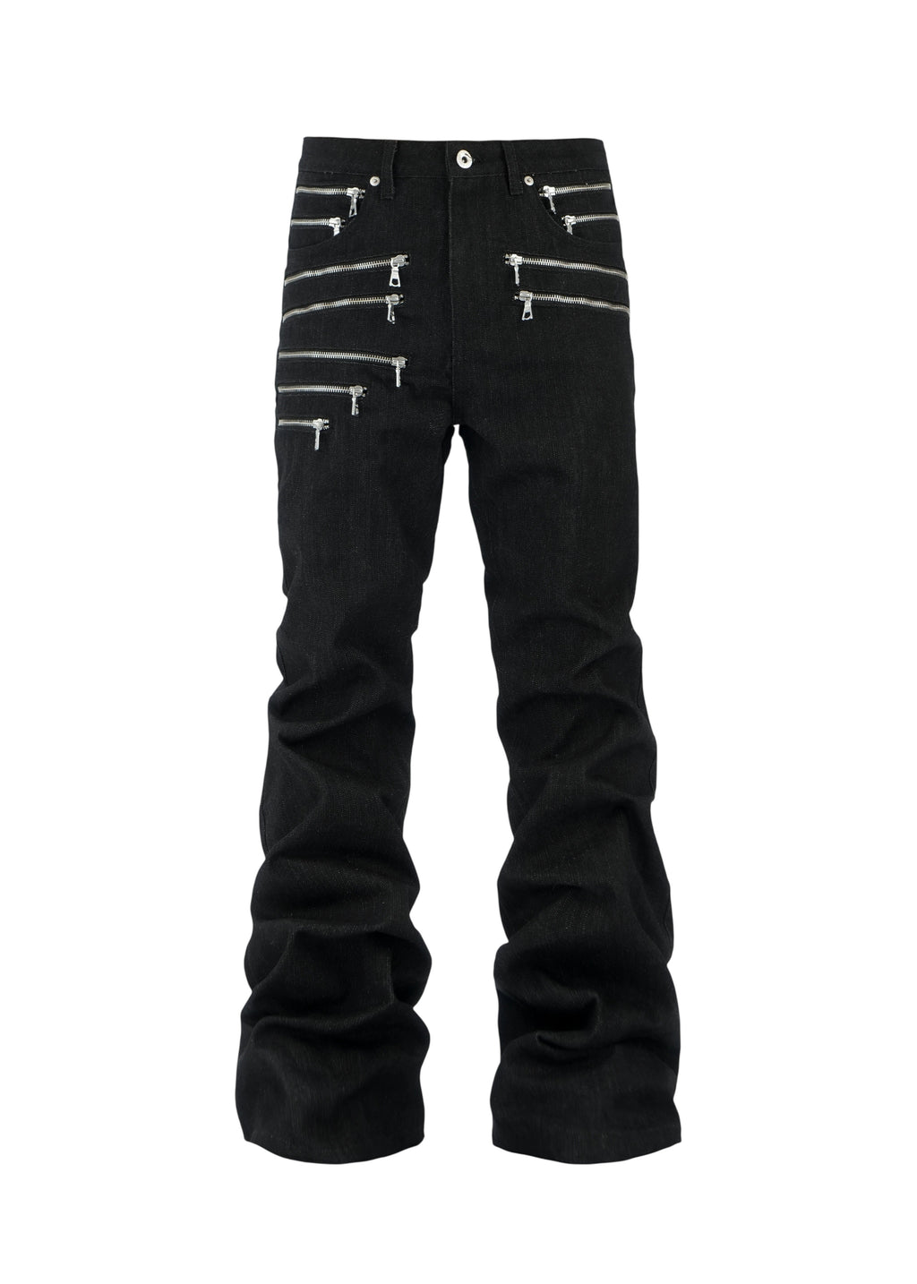 *RYE CHASIN MULTI-ZIP YKK HARDWARE STACKED BOOTCUT JEANS